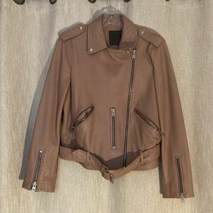All Saints Balfern Biker Blush Pink size US10